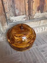 Brass Art  Wooden Hotpot